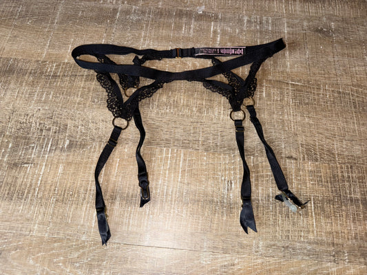 Victoria's Secret (M/L) Very Sexy Black Lace Garter Belt