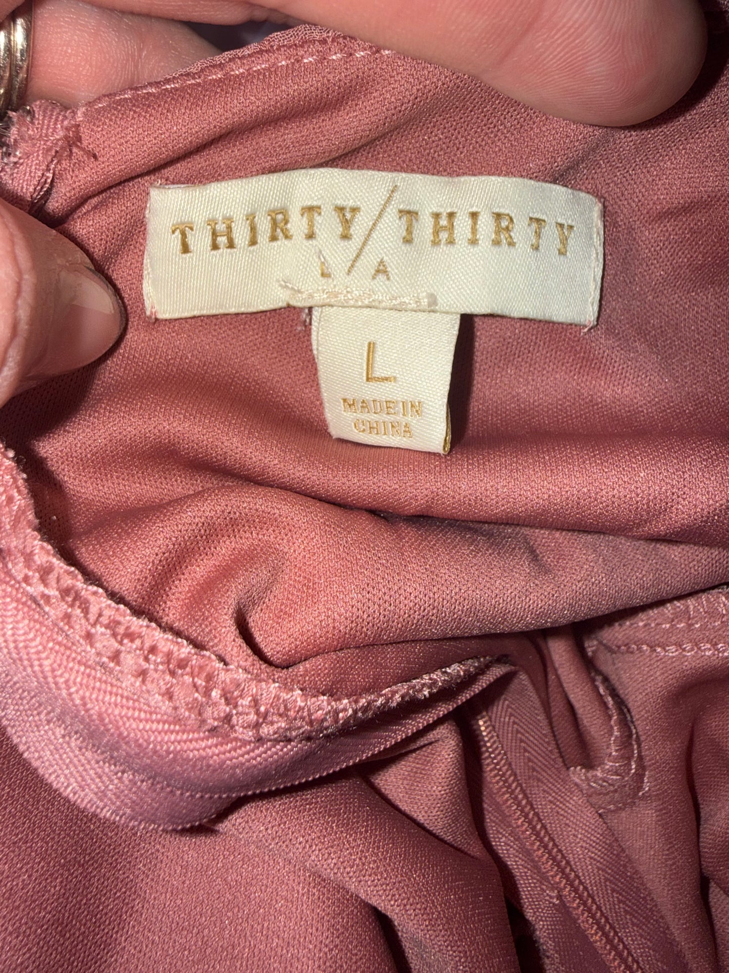 Thirty Thirty (Large) Blush Pink Romper with Tied Back