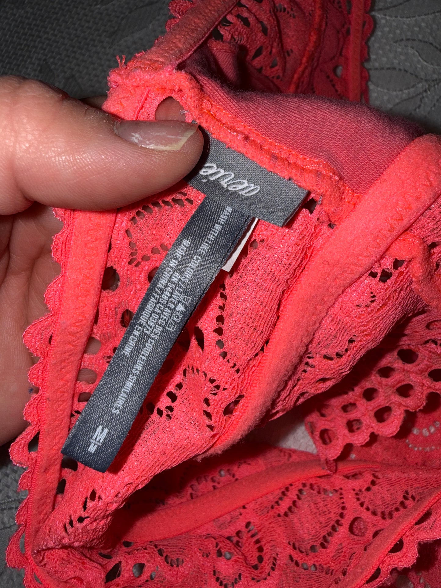 Aerie (Medium) Neon Pink Lace Bralette