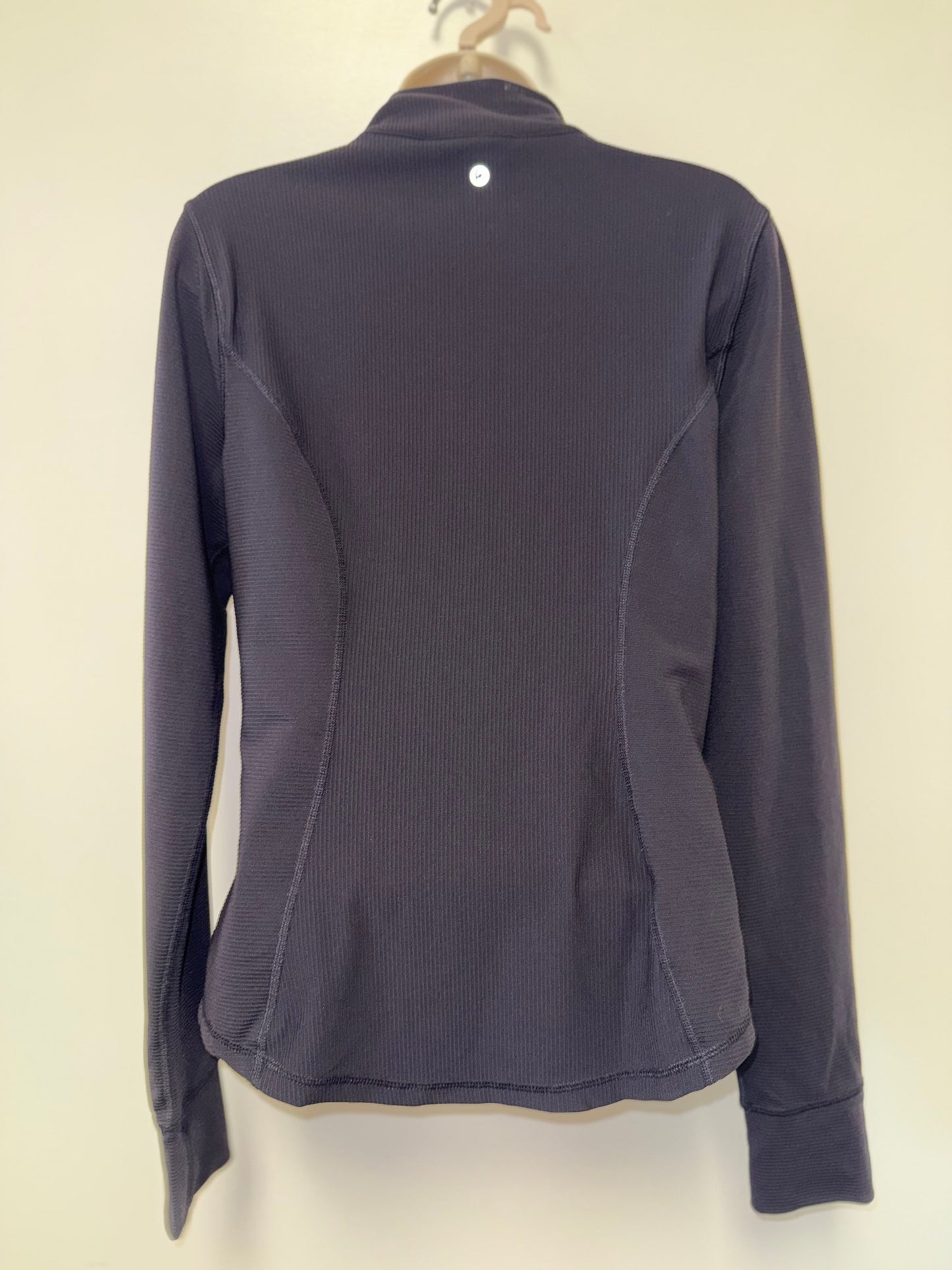 90 Degree (Large) Black Ribbed Sporty Zip Up Jacket