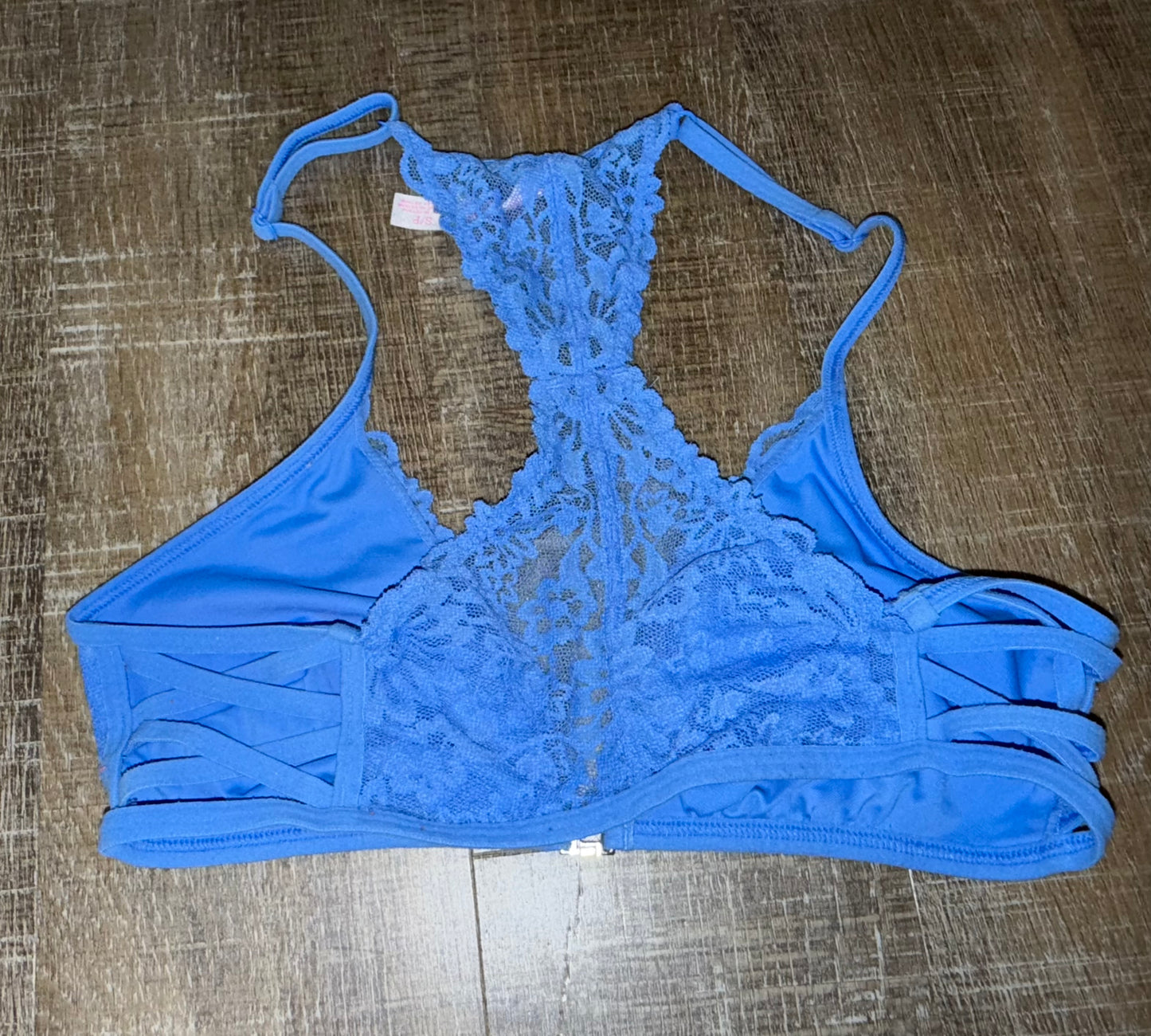 PINK Victoria's Secret (Small) Blue Lace Bralette