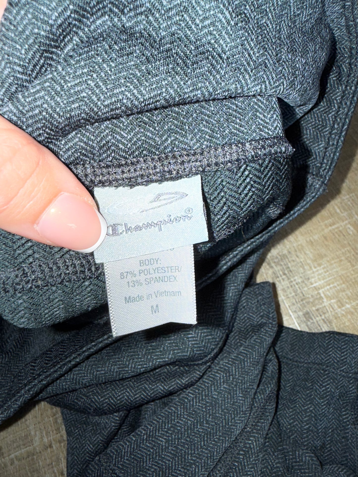 Champion (Medium) Dark Grey Leggings with Zipped Pocket on Back