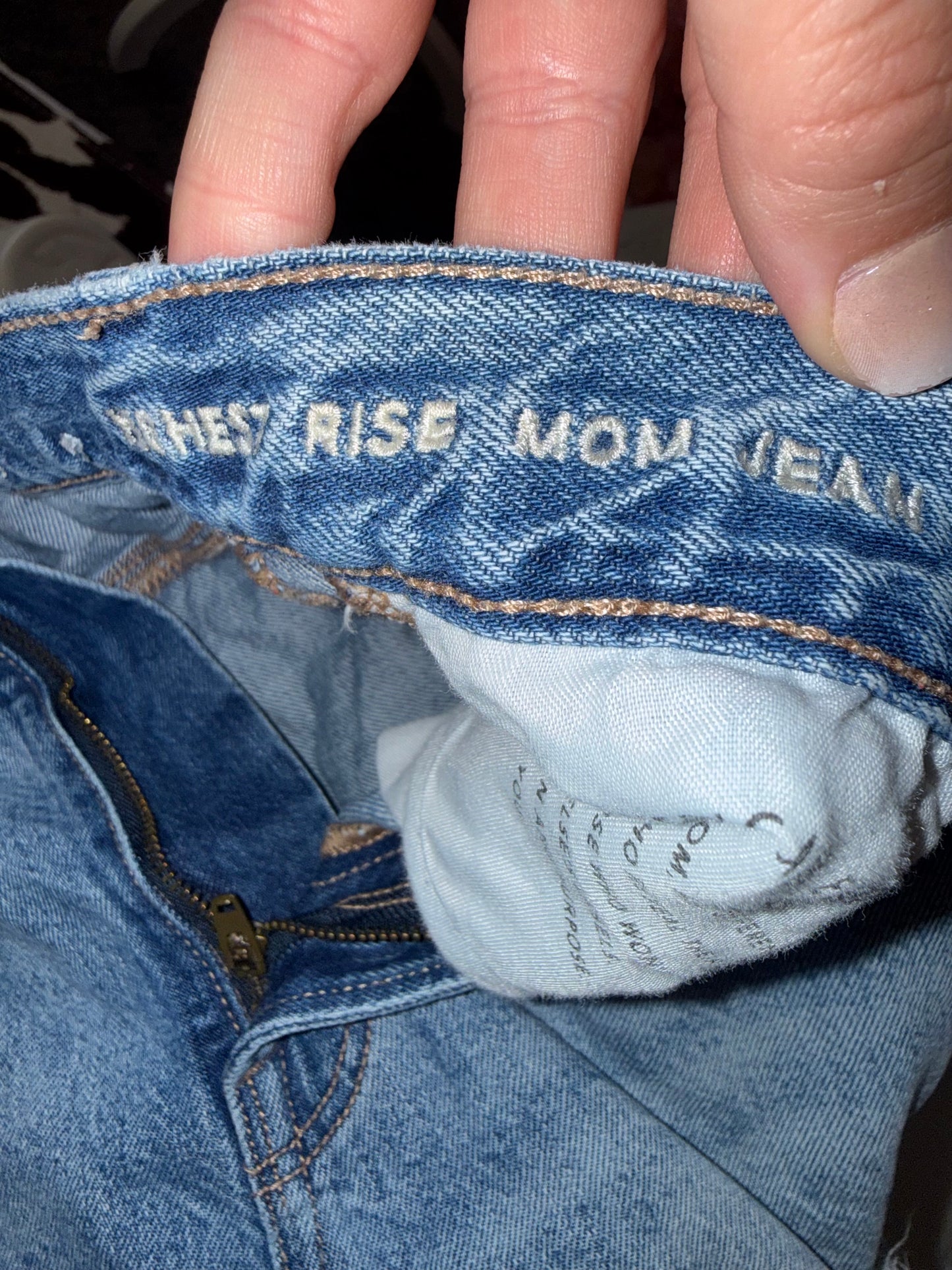 American Eagle (2) Distressed Denim Highest Rise Mom Jeans