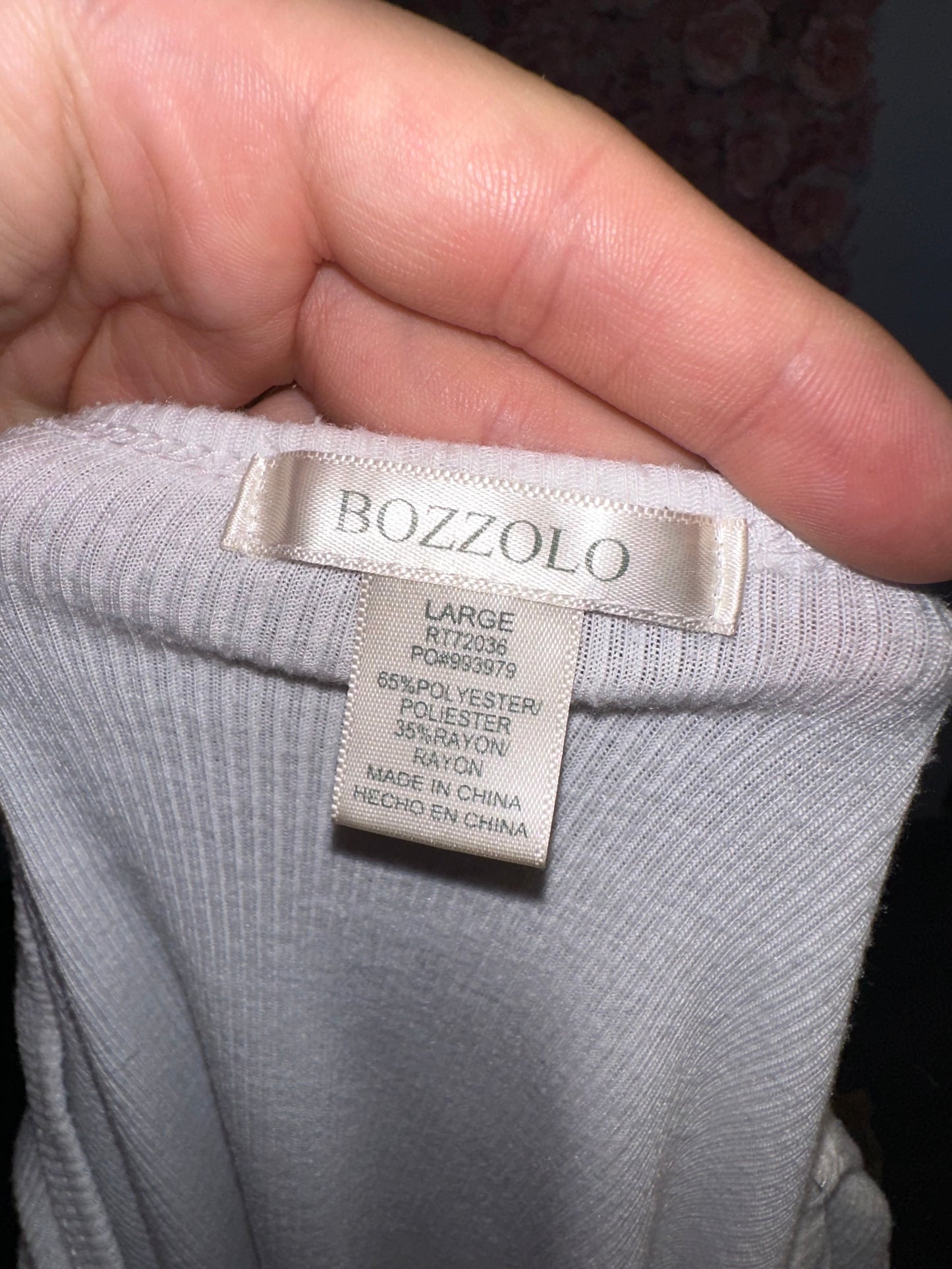 Bozzolo (Large) White Long Sleeve Ribbed Crop Top