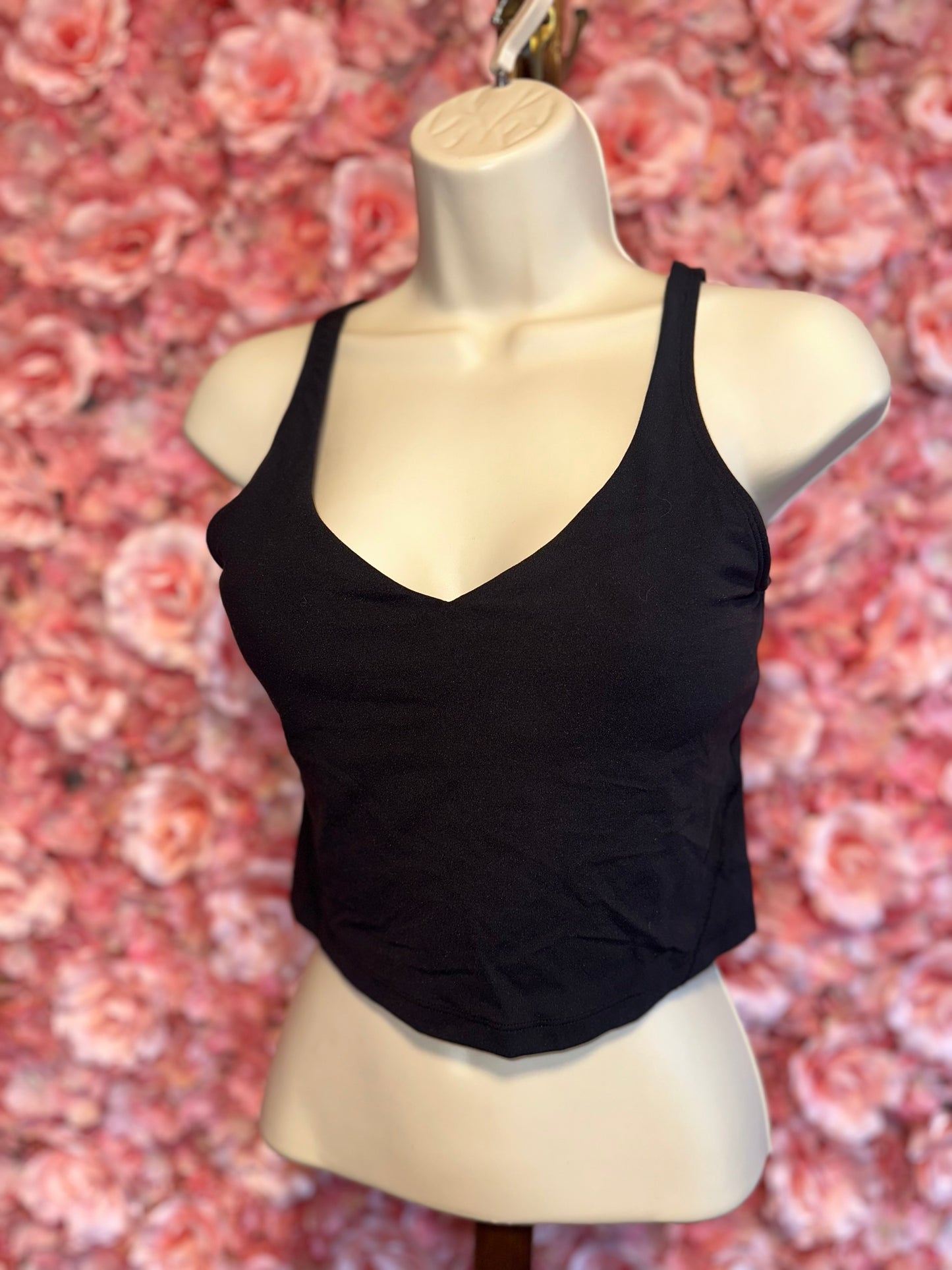 lululemon Athletica (8) Black Align Cropped Tank Top