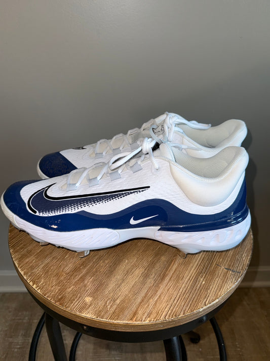 Nike (14) Brand New Blue//White Nike React Baseball Cleats