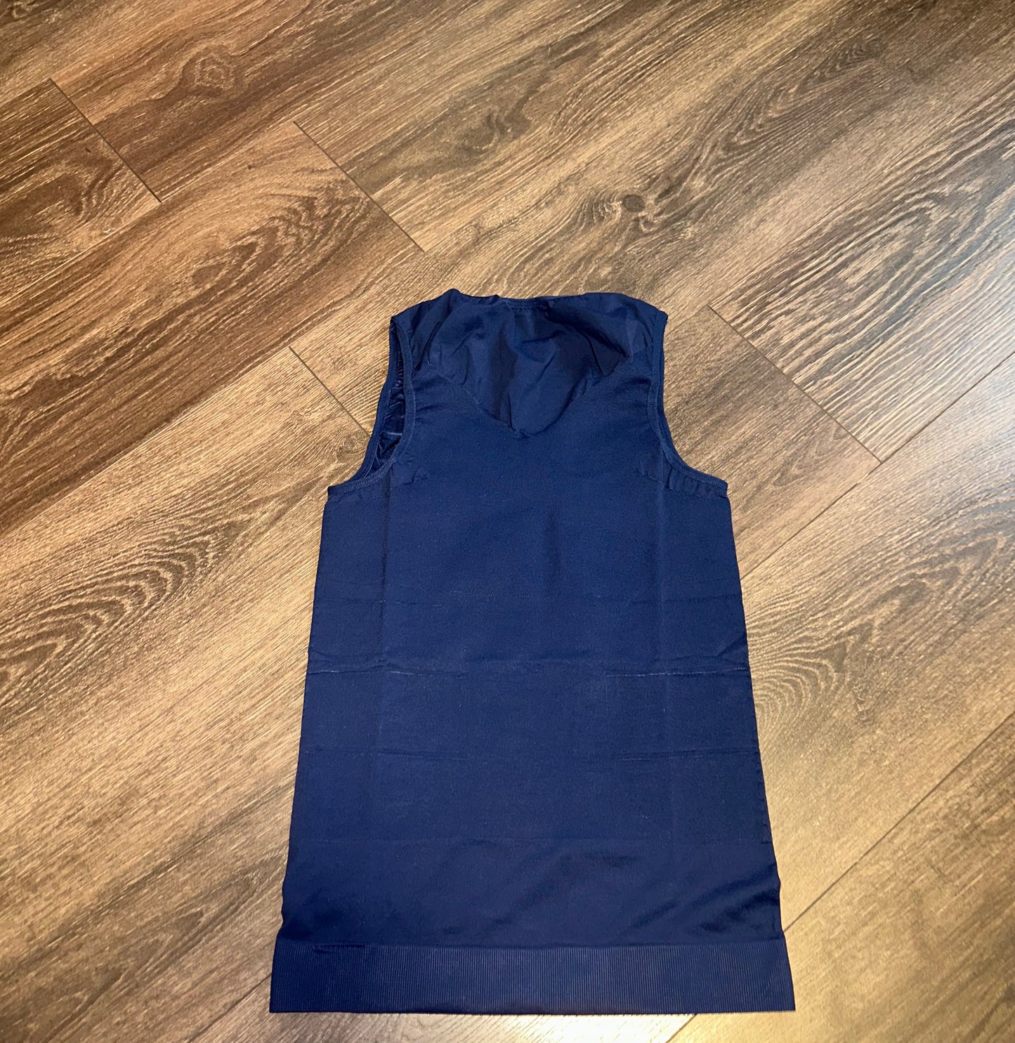 (Medium) Brand New Navy Blue Short Sleeve Shapewear Top