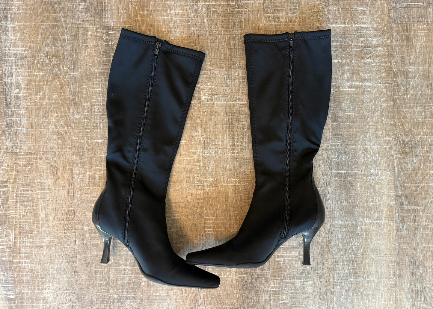 Nine West (6 1/2) Black Heeled Boots