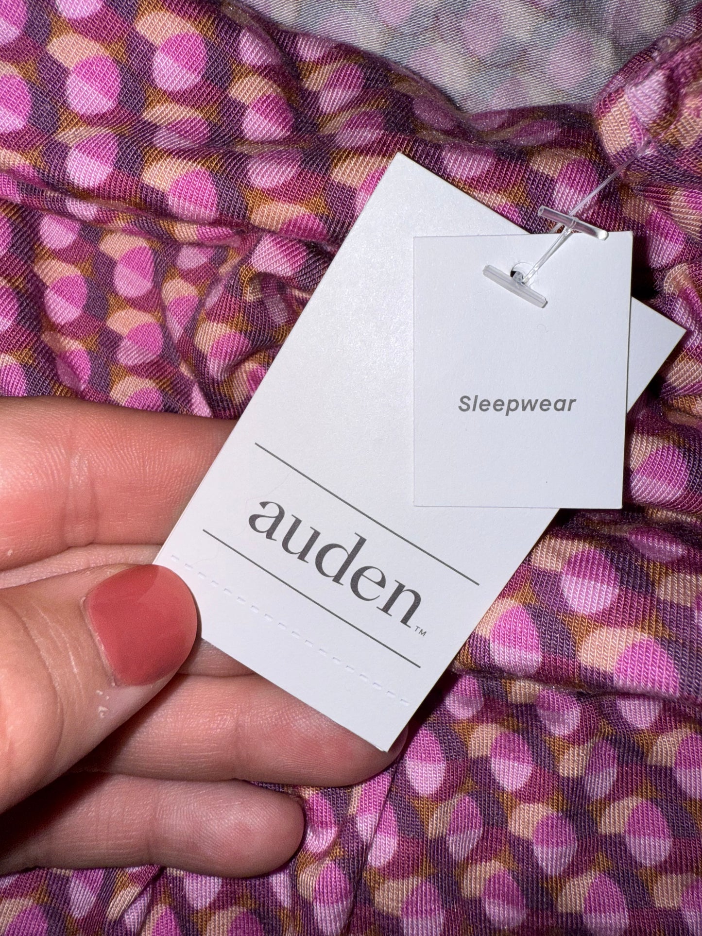 NWT Auden (XXL) Brand New Pink/Purple Pattern Sleepwear Cloud Knit Tank Top