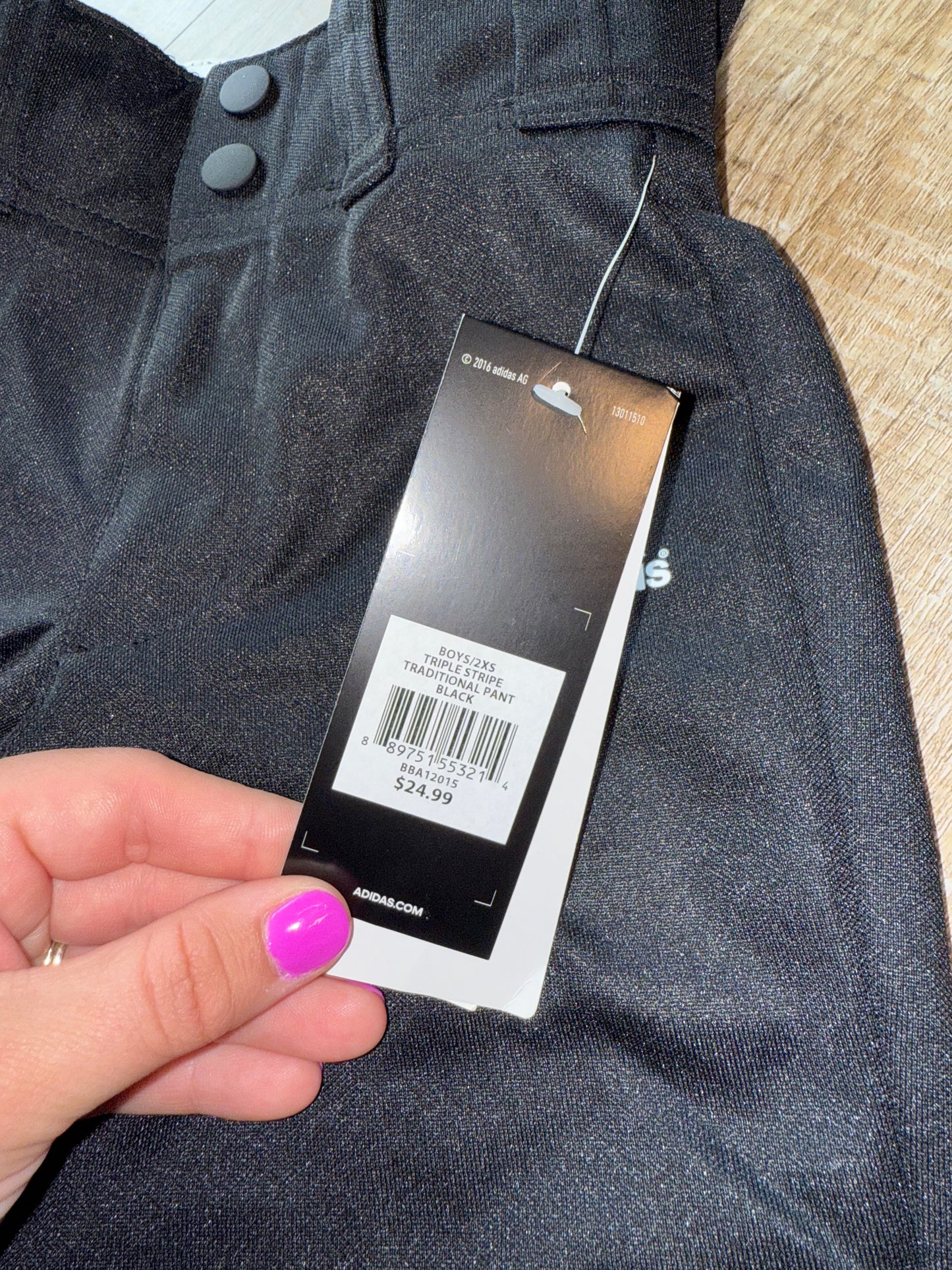 NWT Adidas (Kids 2XS-Small) Brand New Elastic Bottom Relaxed Fit Baseball Pants