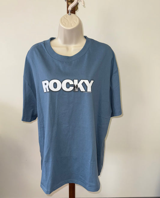 Rocky (XL) Blue Graphic T-Shirt
