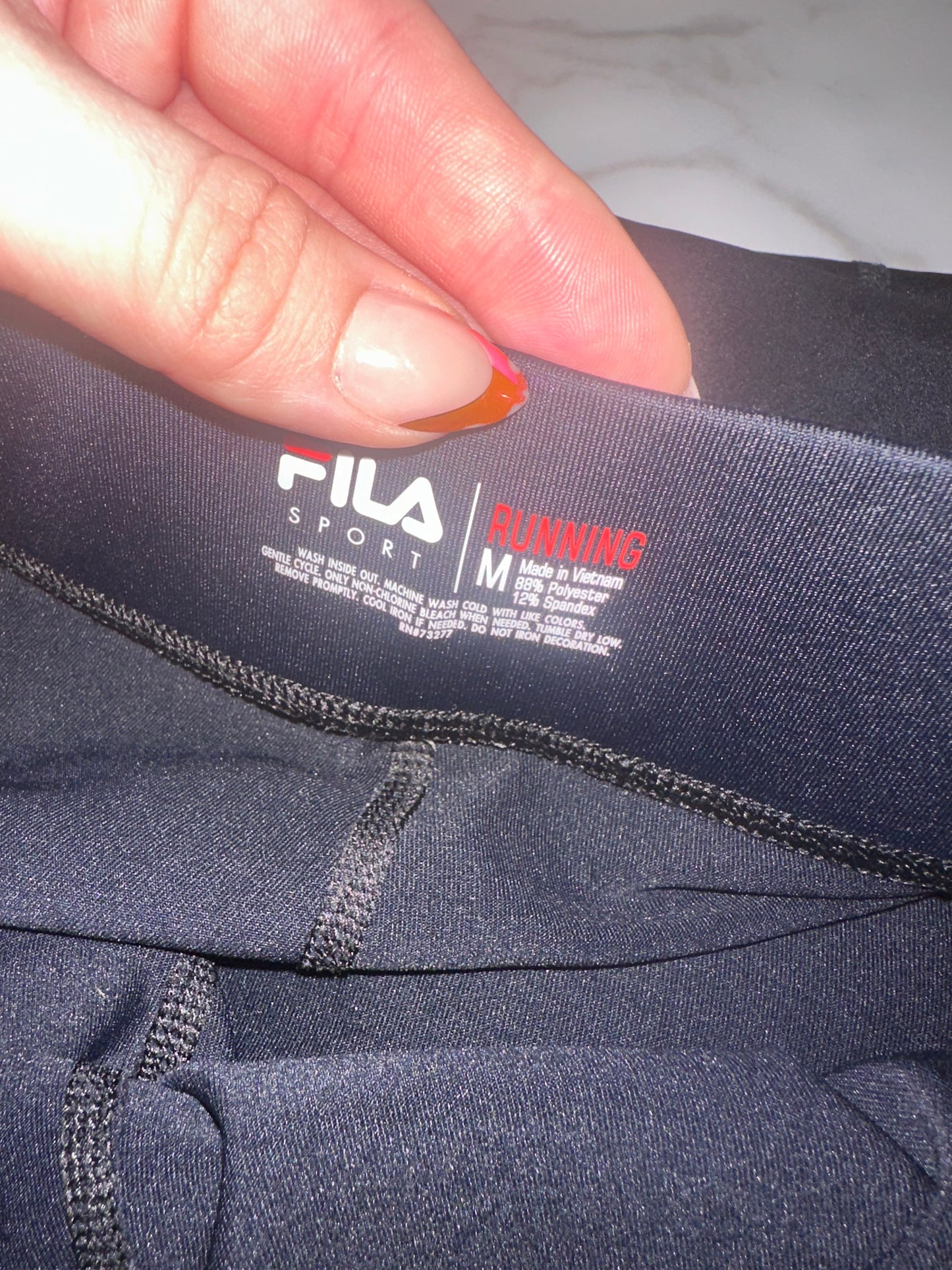 Fila (Medium) Running Black Biker Shorts