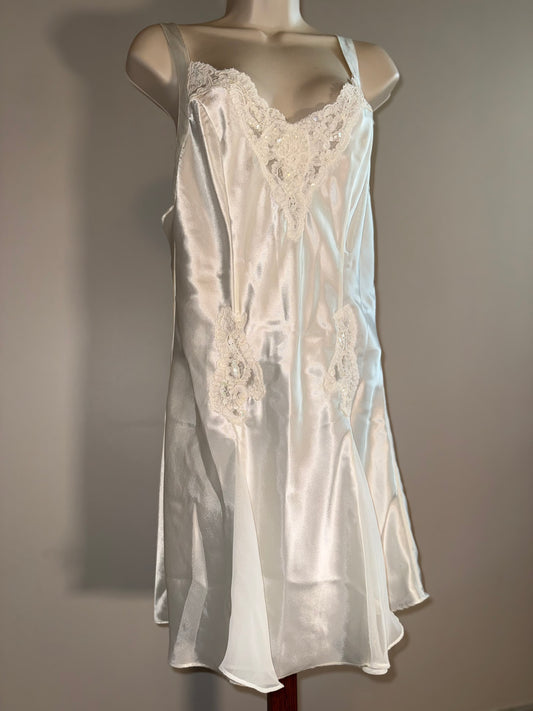 Victoria's Secret (Medium) White Ivory Vintage Bridal Chemise Slip Dress