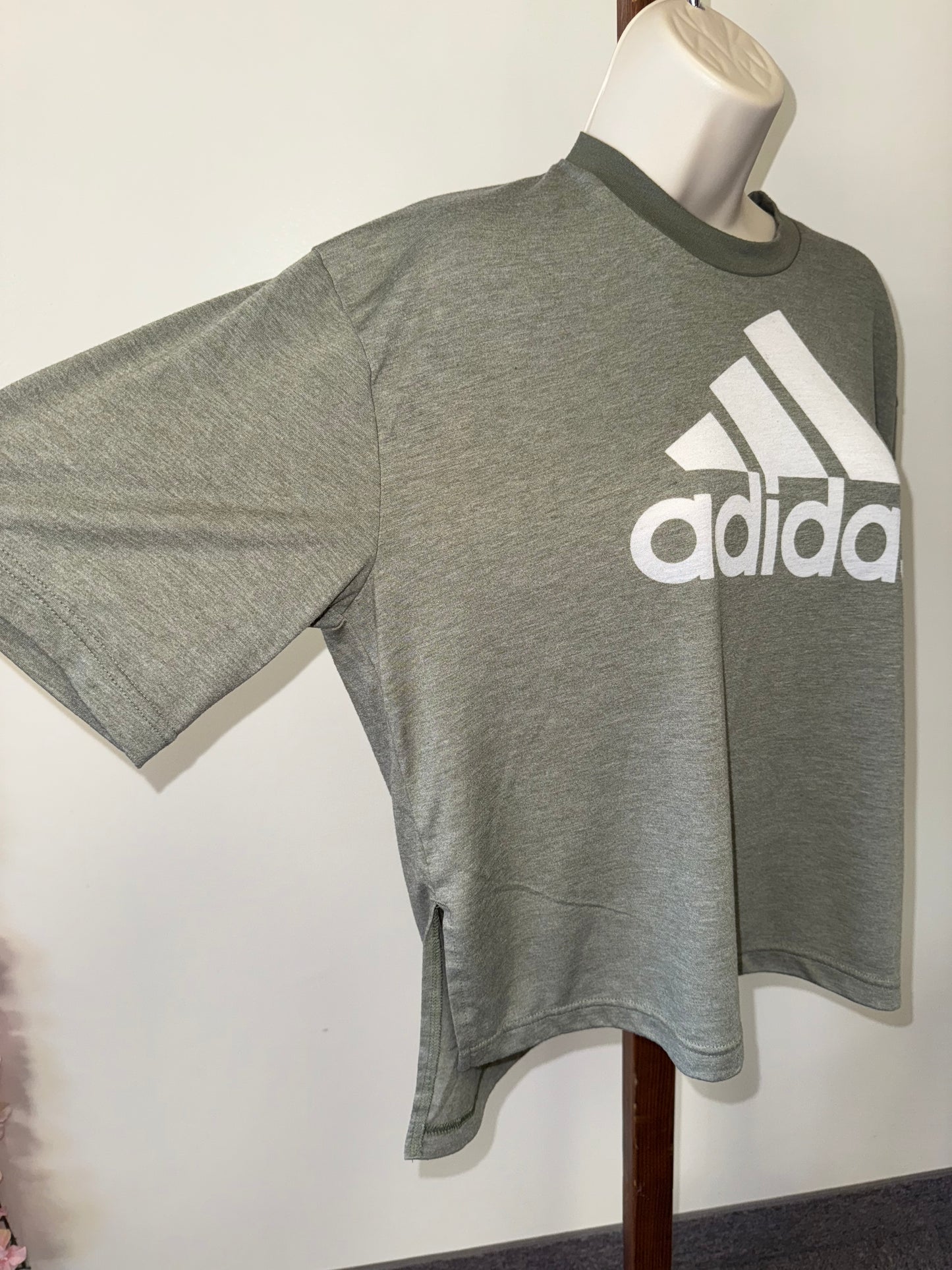 Adidas (Large) Green Logo Crop Top