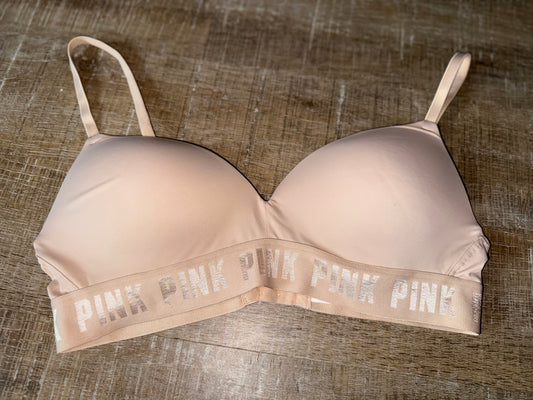PINK Victoria's Secret (36B) Cream Wear Everywhere Wireless Push Up Bra
