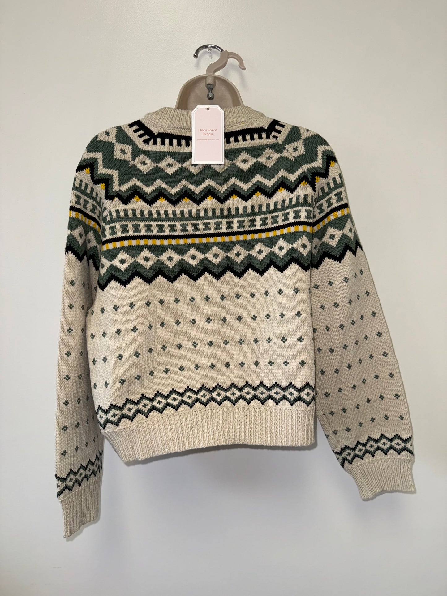 NWT Miou Muse (Small) Brand New Neutral Knit Button Up Sweater Cardigan