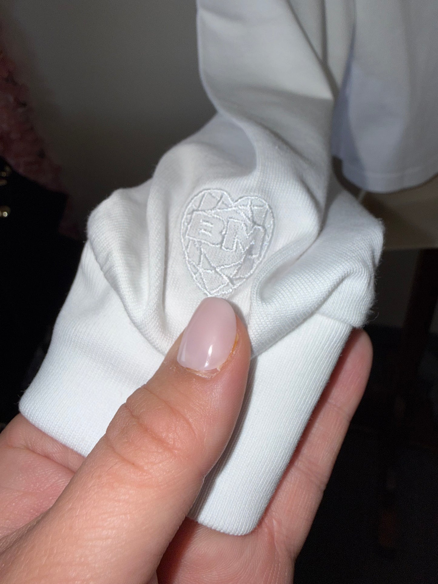 NWT Bride Merch (Small OR XS) Brand New Jeweled 'Bride' White Long Sleeve Crop Top