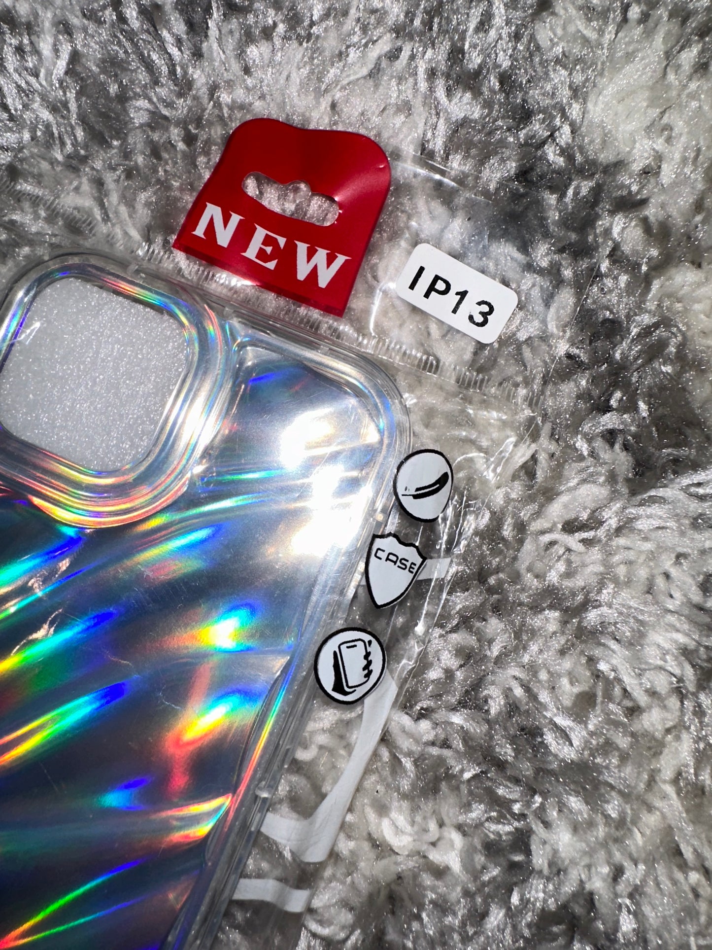 NWT (iPhone 13) Brand New Metallic Clear Phone Case