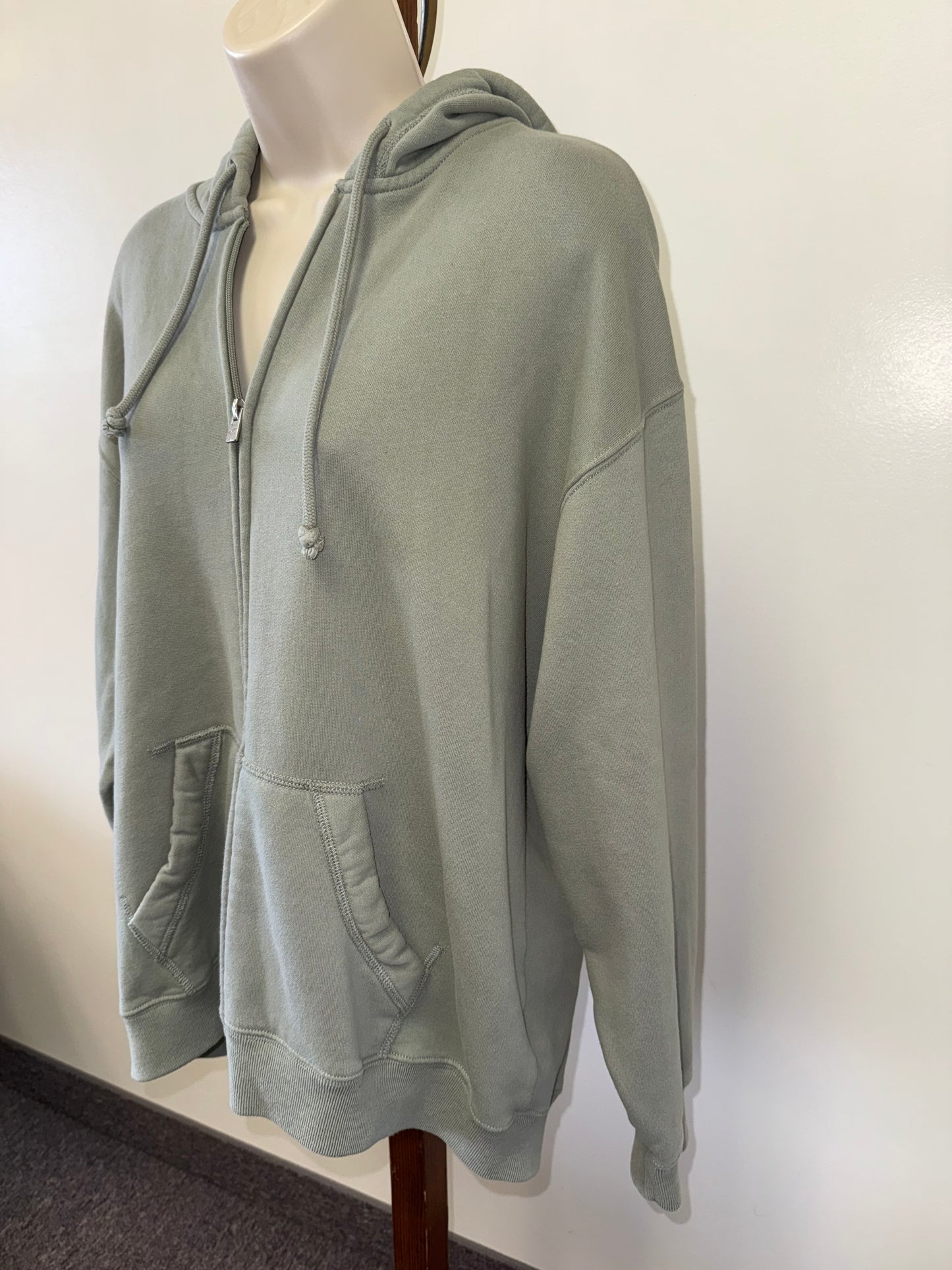 Hollister (Small) Mint Green Full Zip Up Sweatshirt Jacket