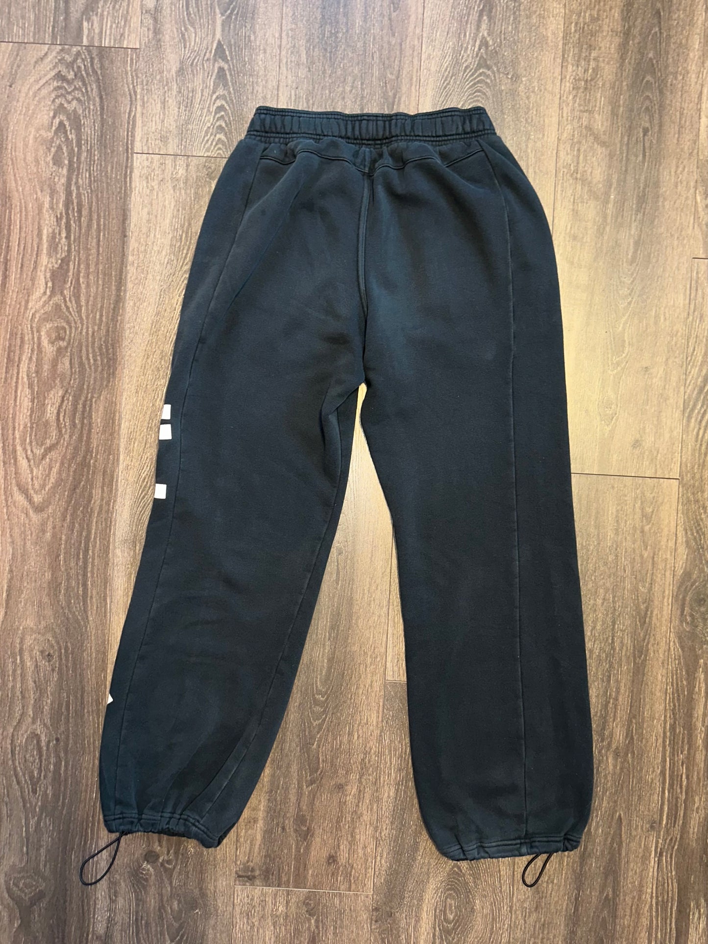 adidas (Small) Black//White Sweatpants with Adjustable Drawstring Ankle