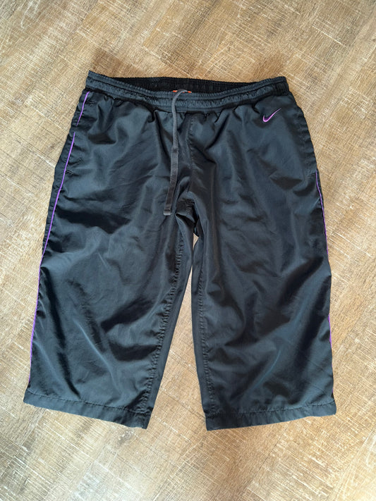 Nike The Athletic Dept (Medium) Grey & Purple Bermuda Capris Pants