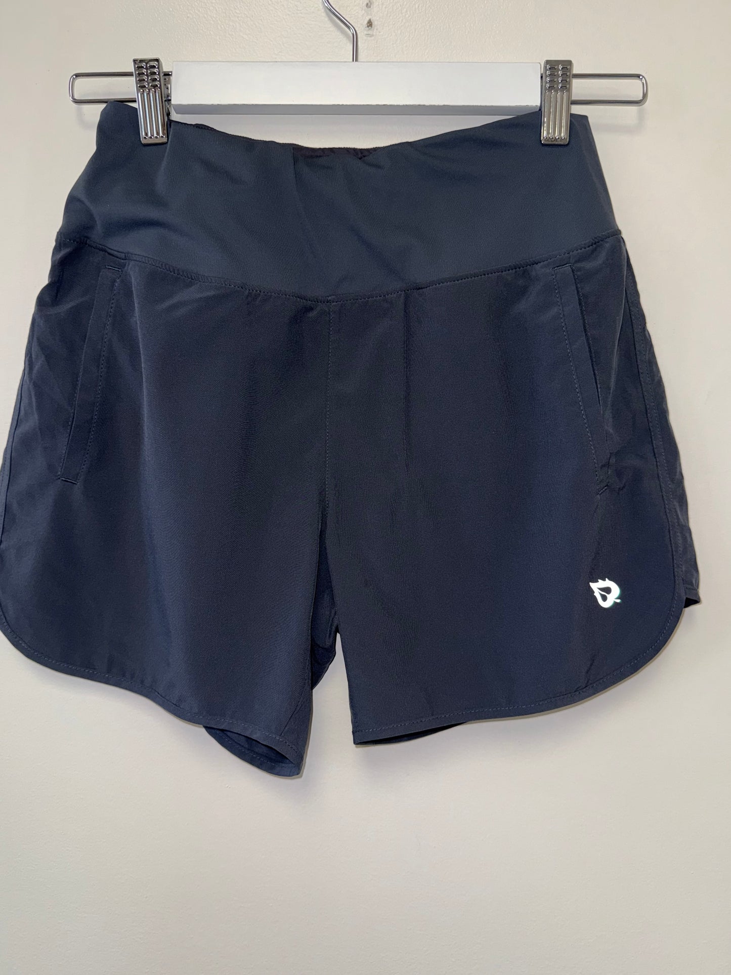 Baleaf (XS) Navy Blue Sporty High Rise Running Shorts