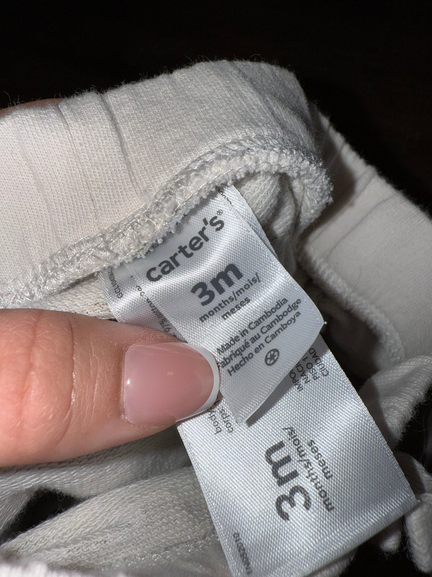Carter's (3 Months) Neutral Camp Pattern Jogger Sweatpants
