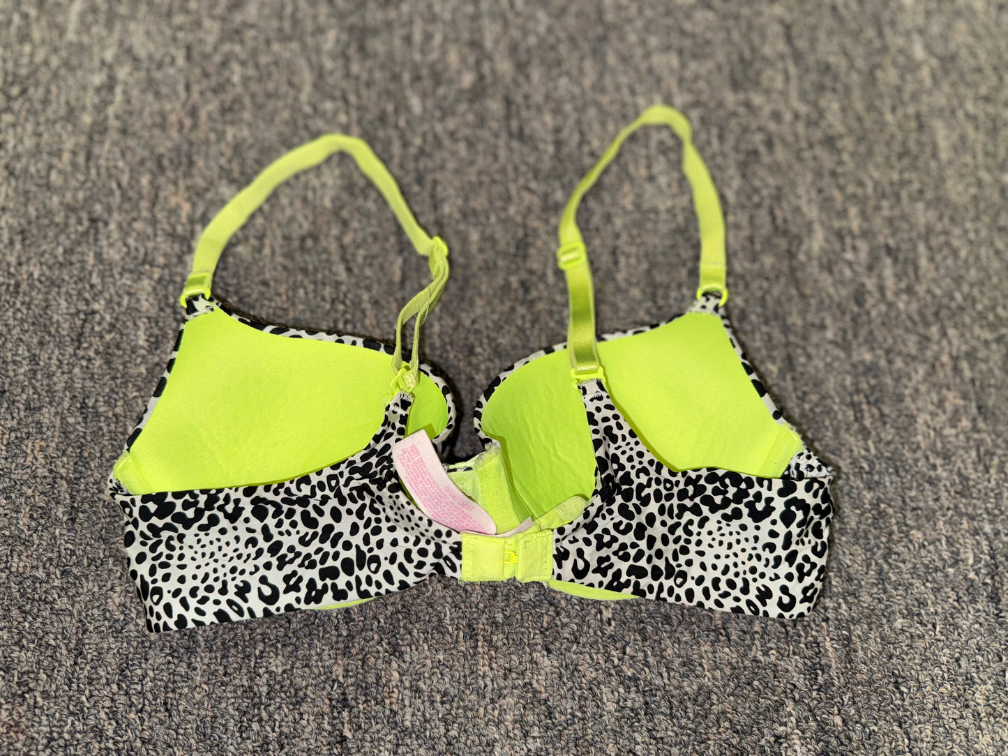 Victoria's Secret (32B) Vintage Neon Pattern Demi Bras