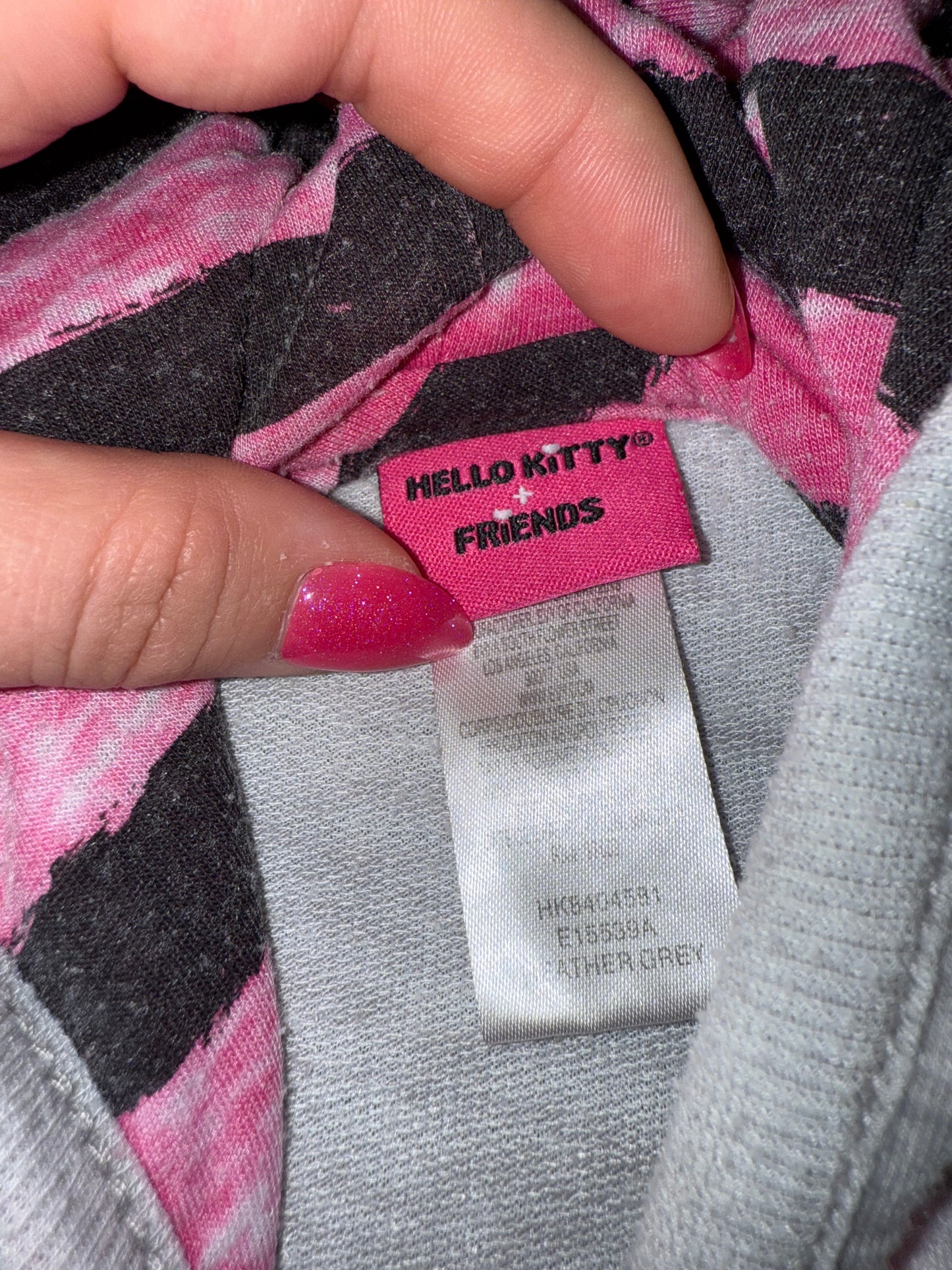 Hello Kitty (Small) Grey FulL Zip Up Hooded Jacket