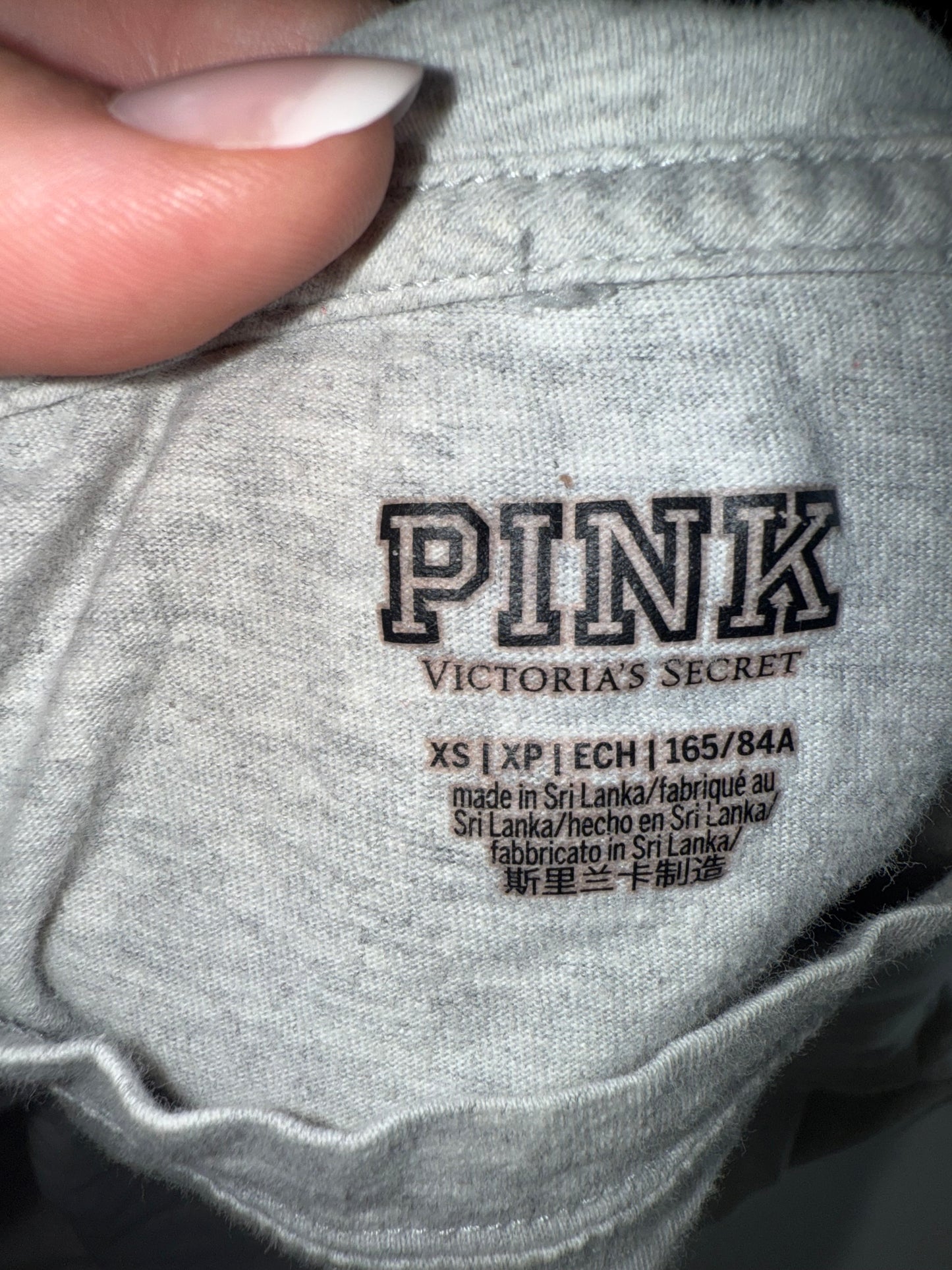 PINK Victoria's Secret (XS) Grey Long Sleeve Tee