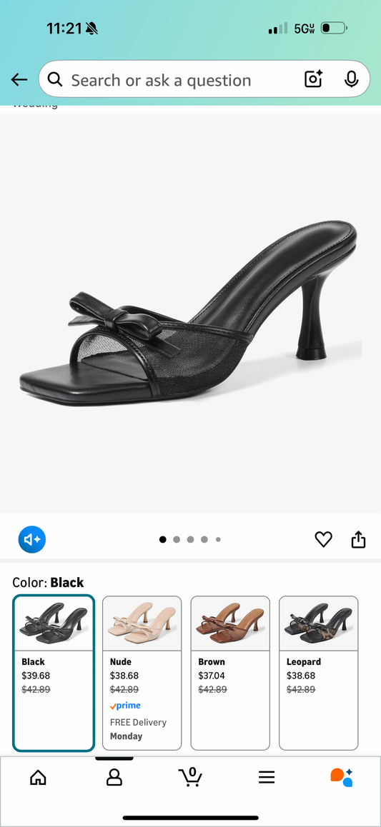 BRAND NEW (8.5) Black Heels with Bow
