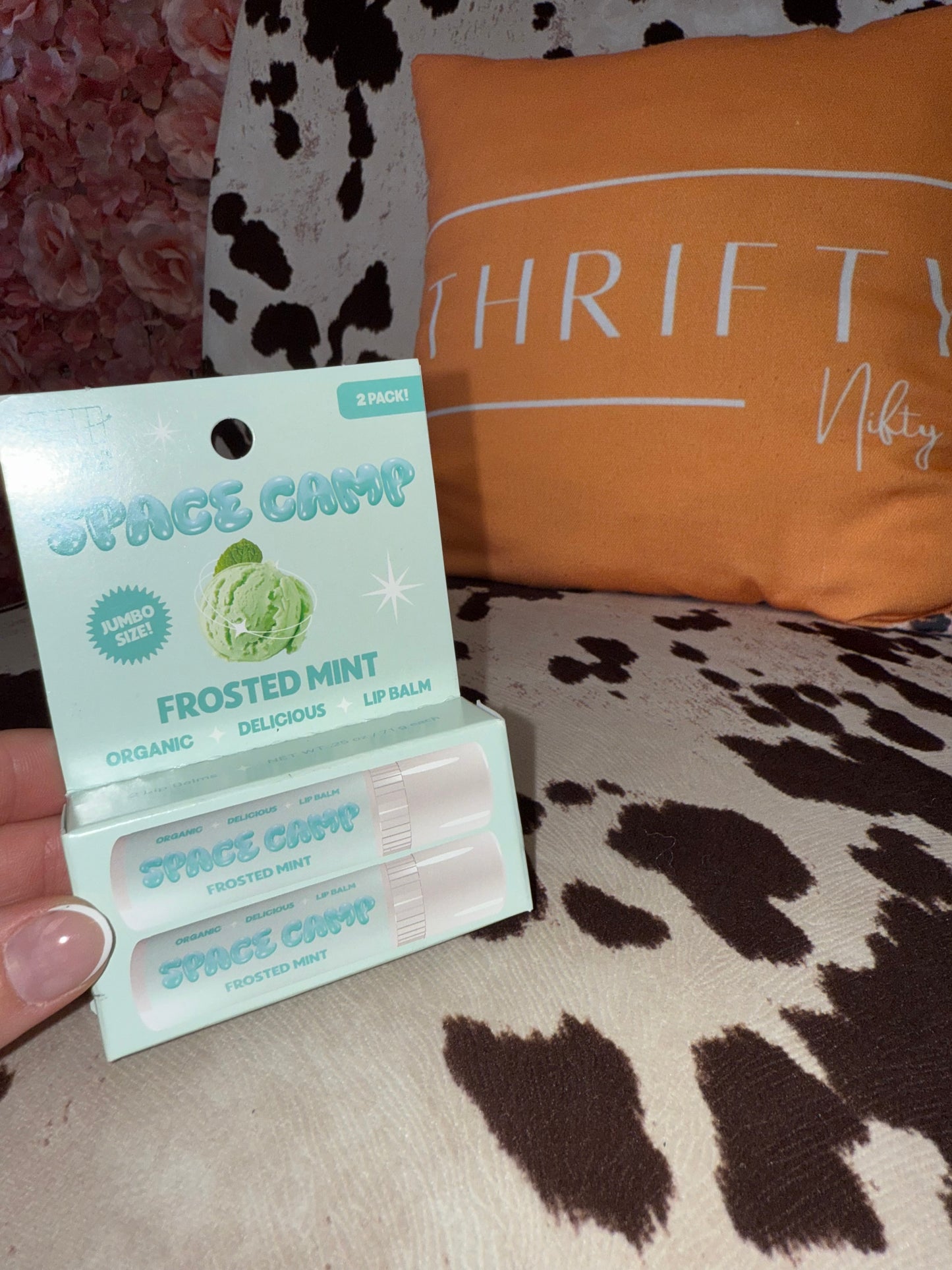 Brand New Space Camp 2 Piece Frosted Mint Organic Lip Balm