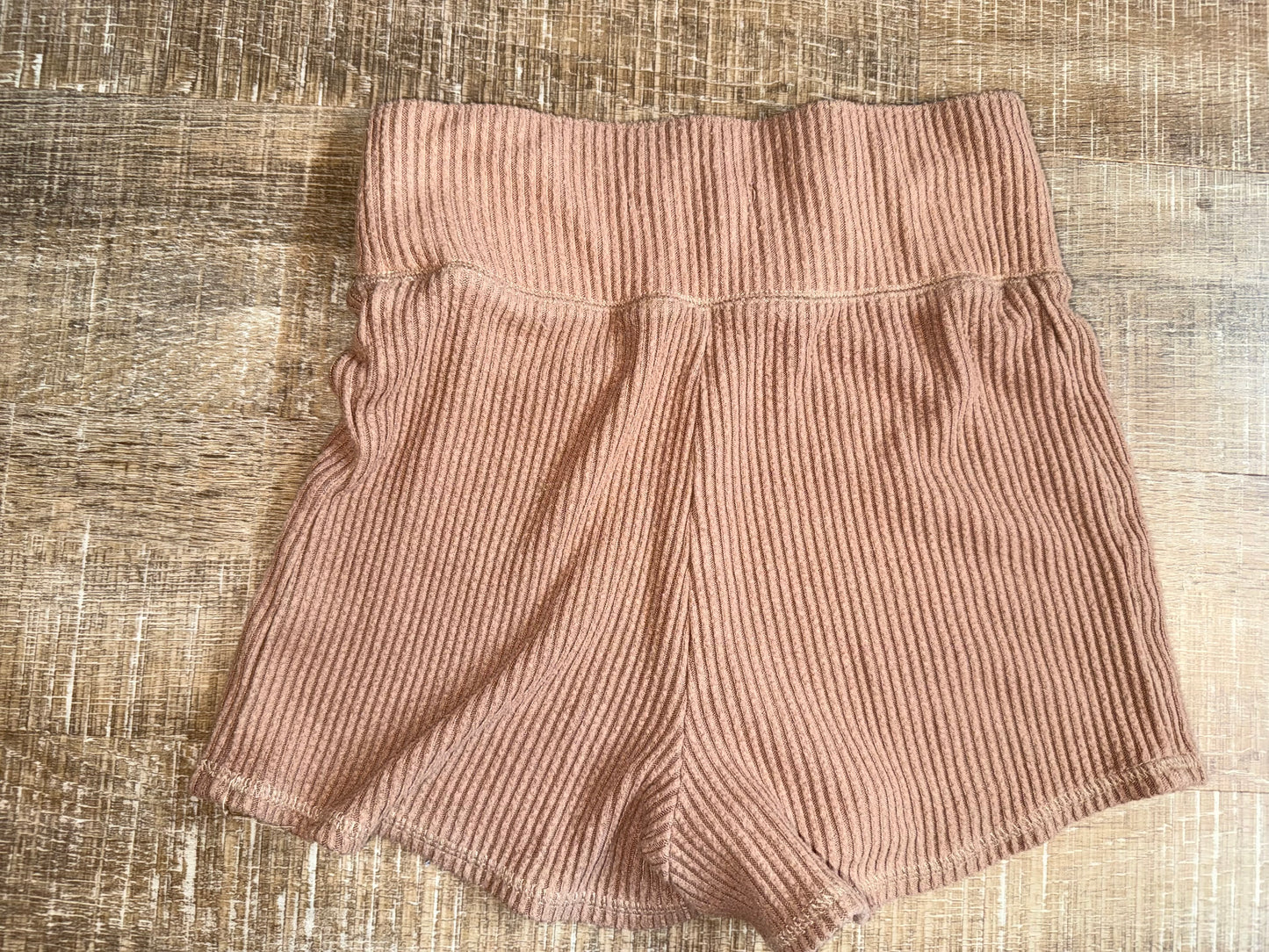 Abercrombie & Fitch (XS) Tan Ribbed Short Biker Shorts