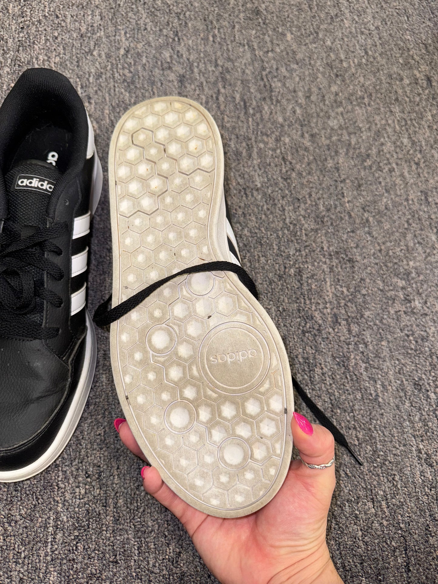 Adidas (11) Black and White Breaknet Casual Sneakers