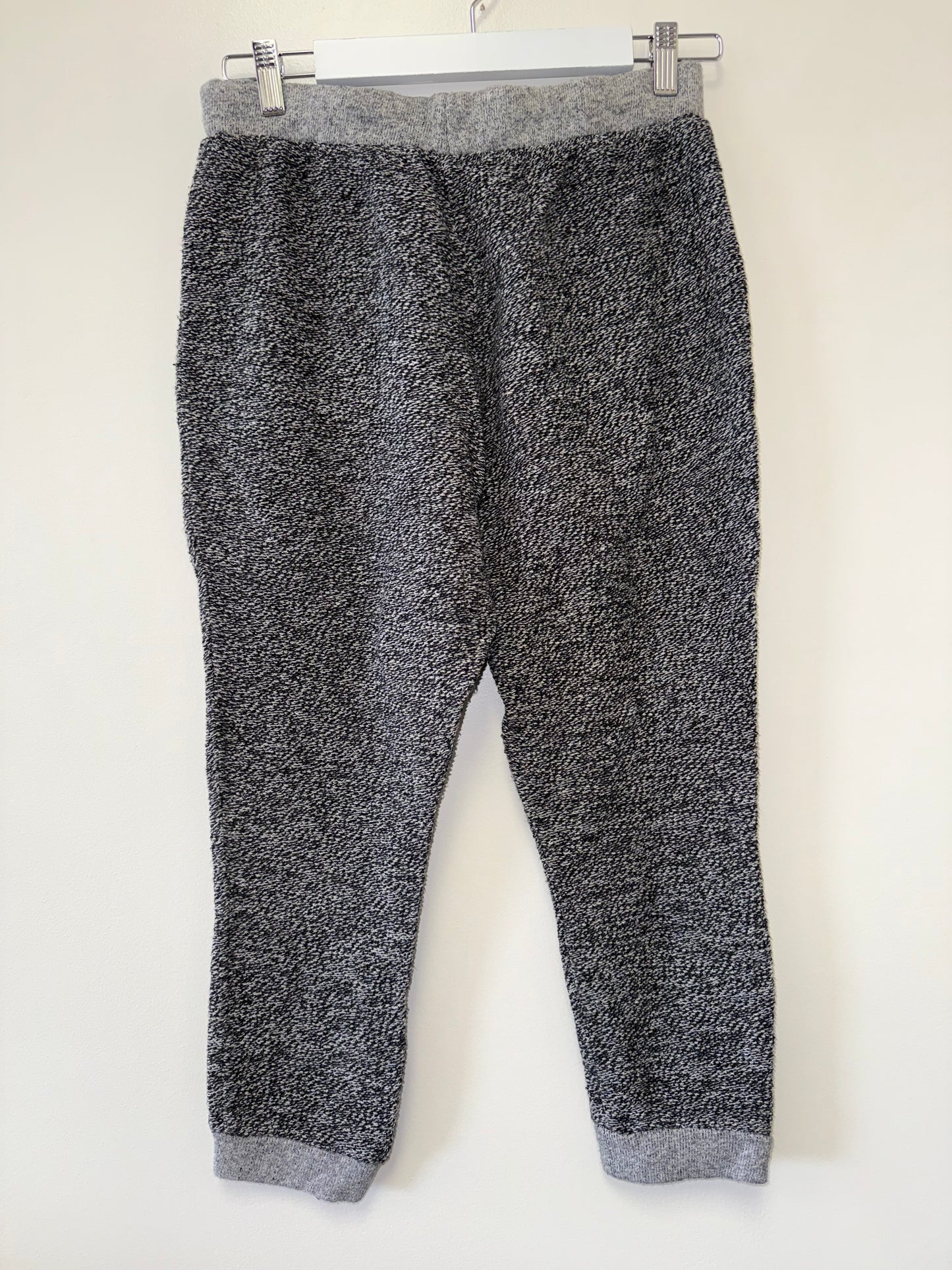 Free People (Small) Black//Grey Knit Baggy Cropped Jogger Pants
