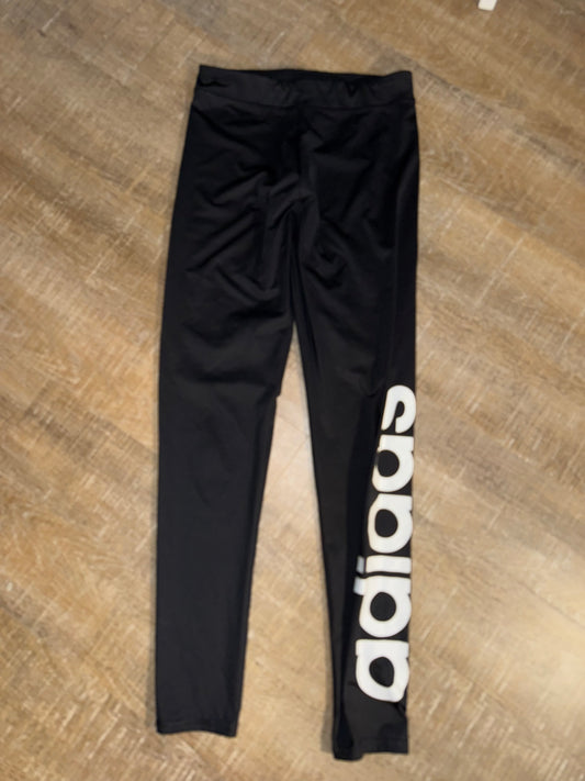 adidas (Kids Large) Black & White Leggings