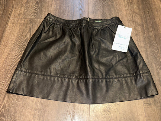 NWT Harmony + Havoc (Medium) Brand New Black Faux Leather Mini Skirt