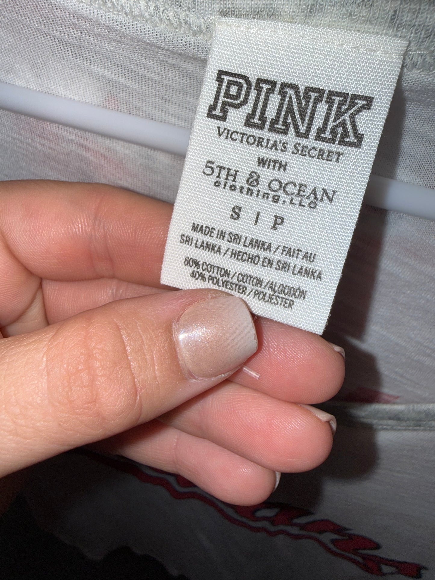 PINK Victoria's Secret (XS) White/Grey Cleveland Indians Baseball Team Apparel