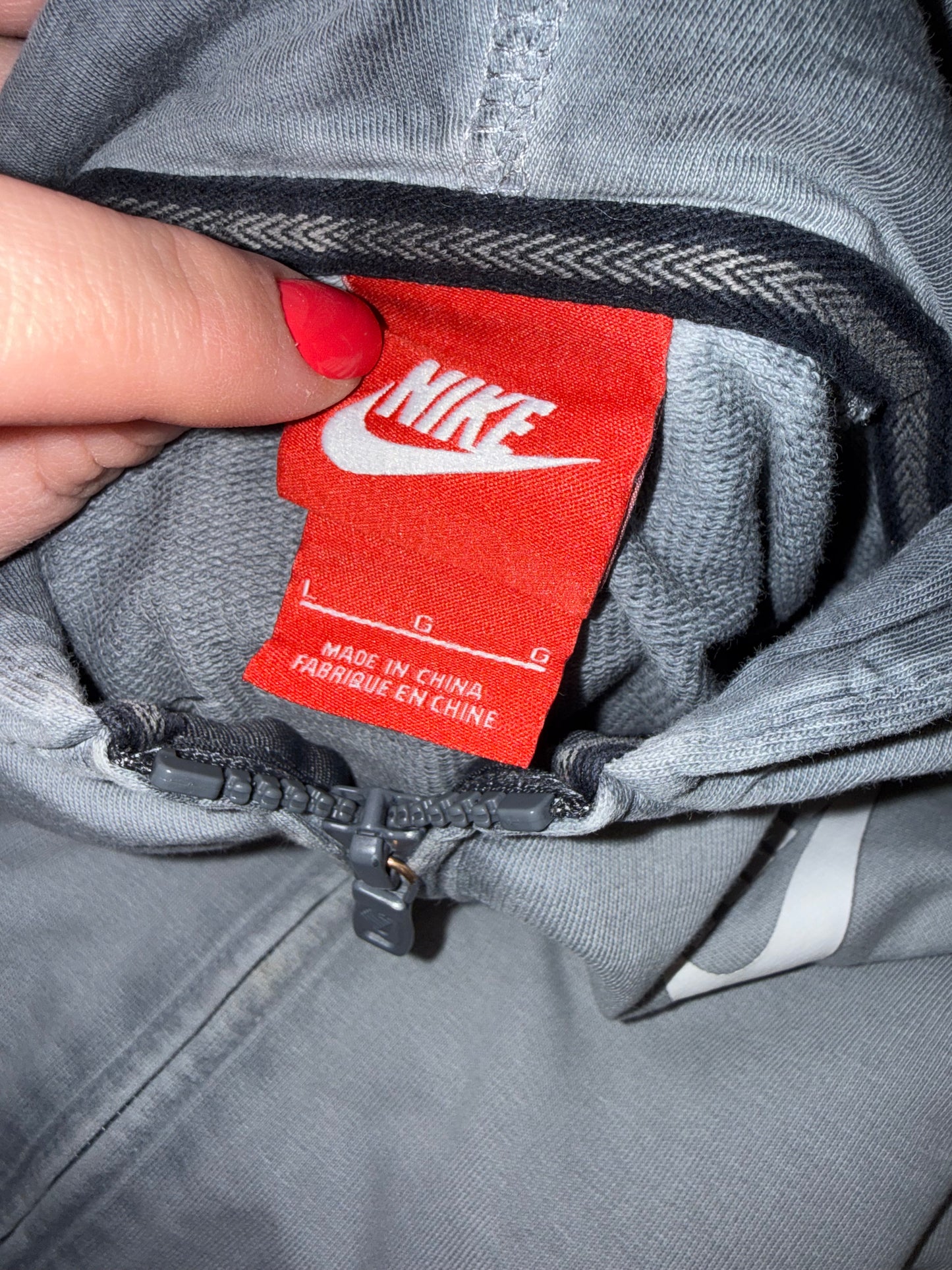 Nike (Large) Mens Zip Up Hooded Jacket Vintage (Red Tag)