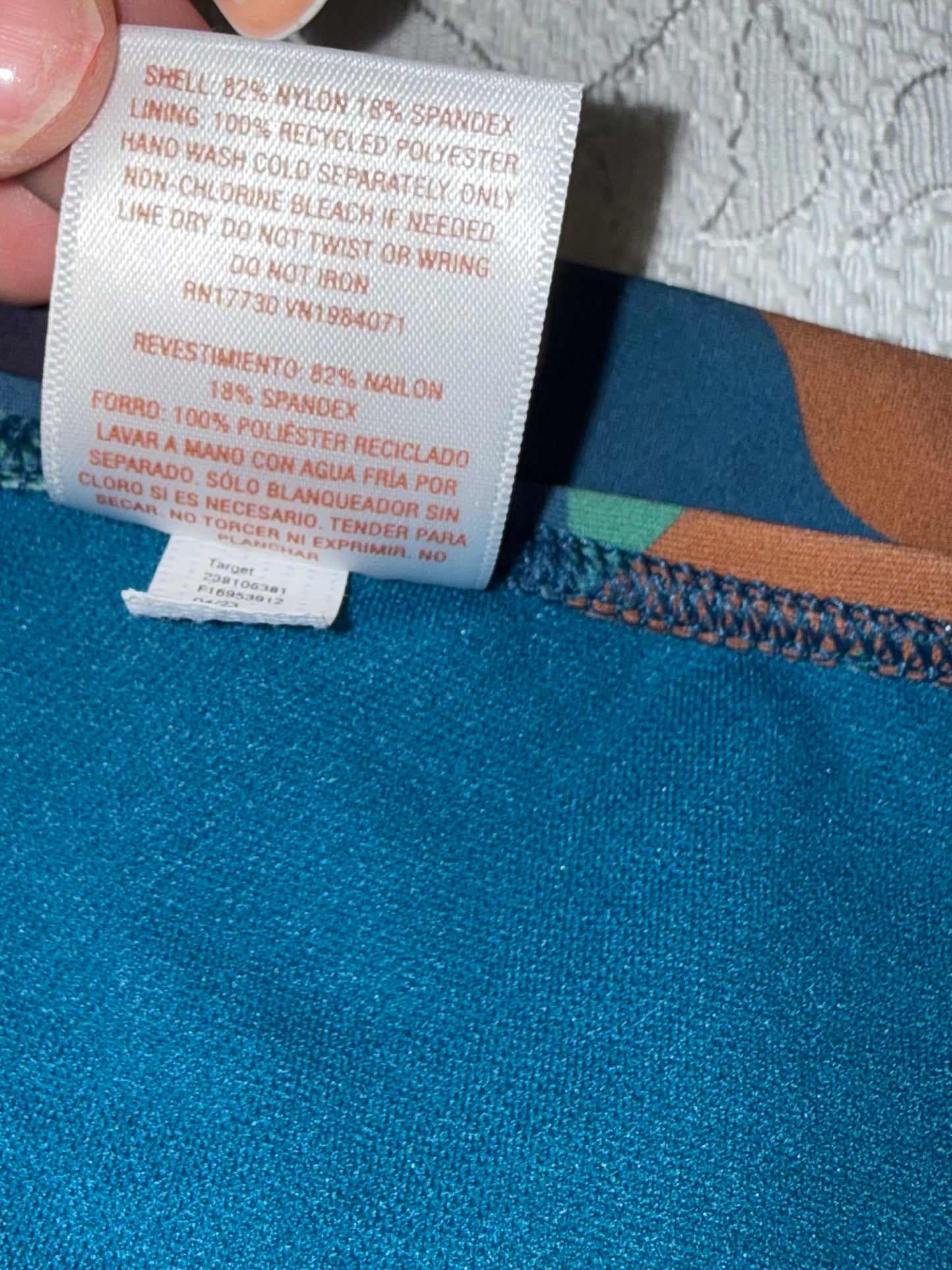 NWT Shade & Shore (XL) Brand New Teal Floral Low Rise Swim Bikini Bottoms