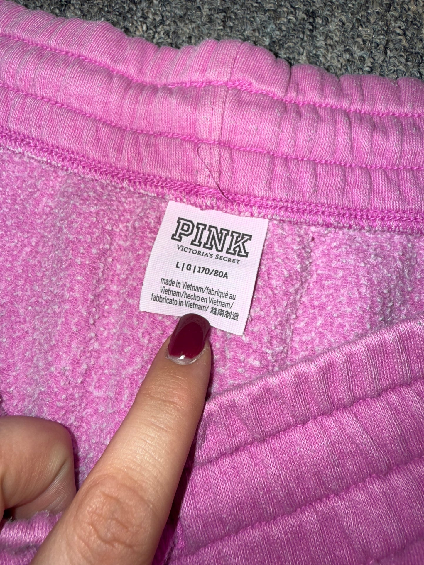 PINK Victoria's Secret (Large) Hot Pink Drawstring Shorts with Pockets