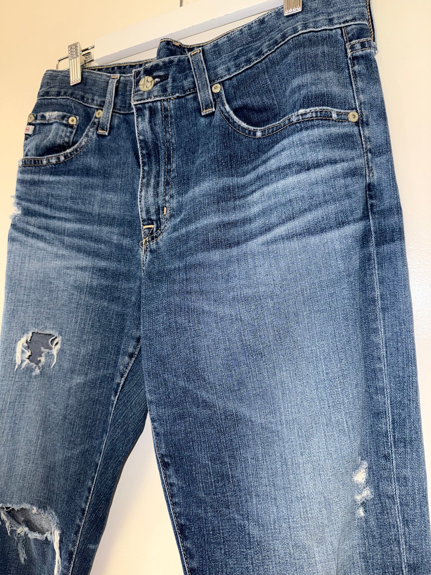 AG-ED Adriano Goldschmmied (29) Denim Ex Boyfriend Slim Distressed Jeans