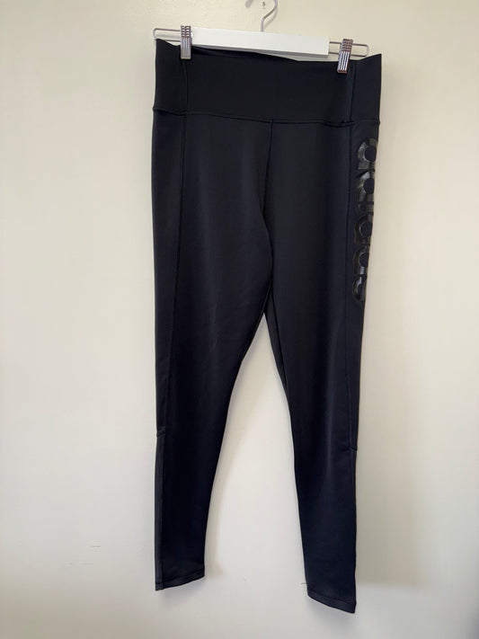 Adidas (Large) Black Smooth Soft Leggings with Mesh Detailing Back Legs