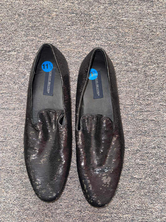 Giorgio Brutini (11.5) Black Sequin Dress Shoes