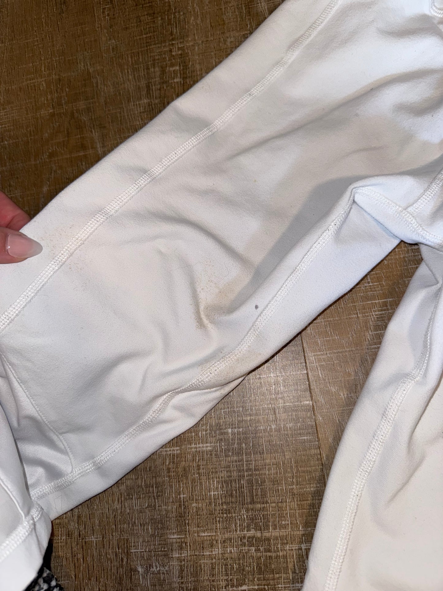 Alo (Small) White Ribbed Leggings