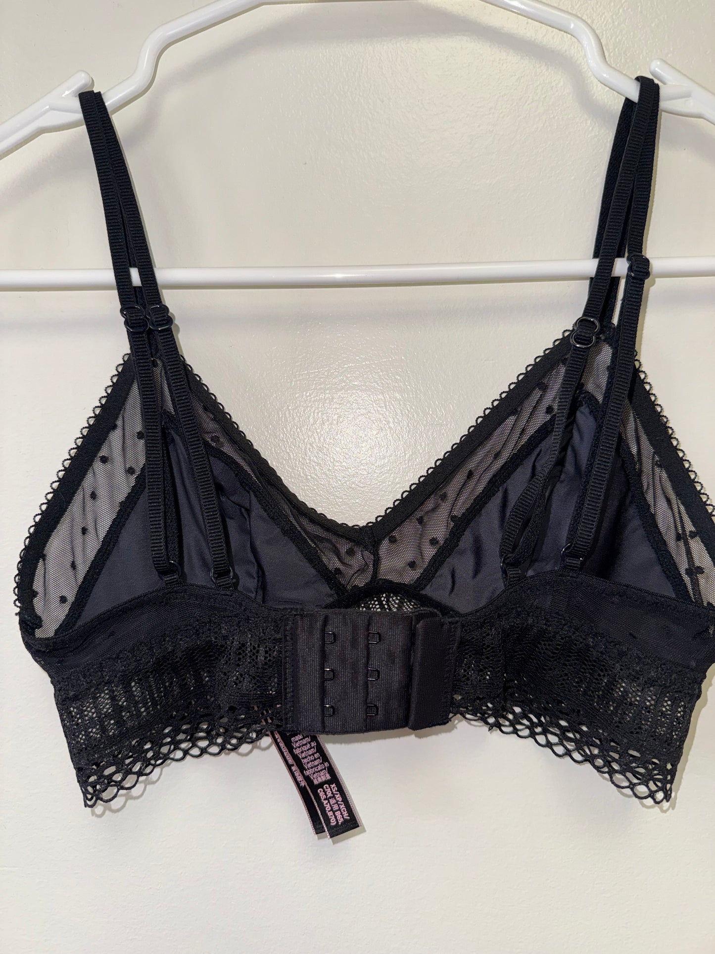 Victoria's Secret (XS) Black Lace/Sheer Bralette