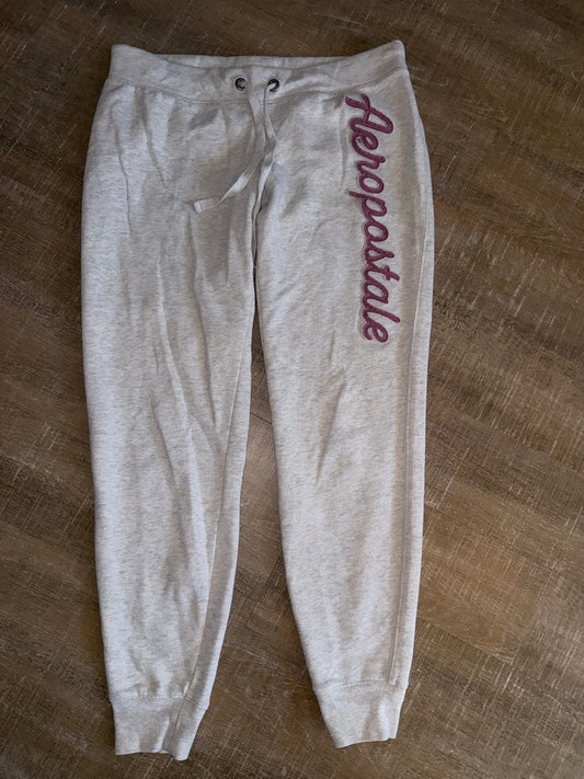 Aeropostale (Small) Grey & Pink Jogger Sweatpants