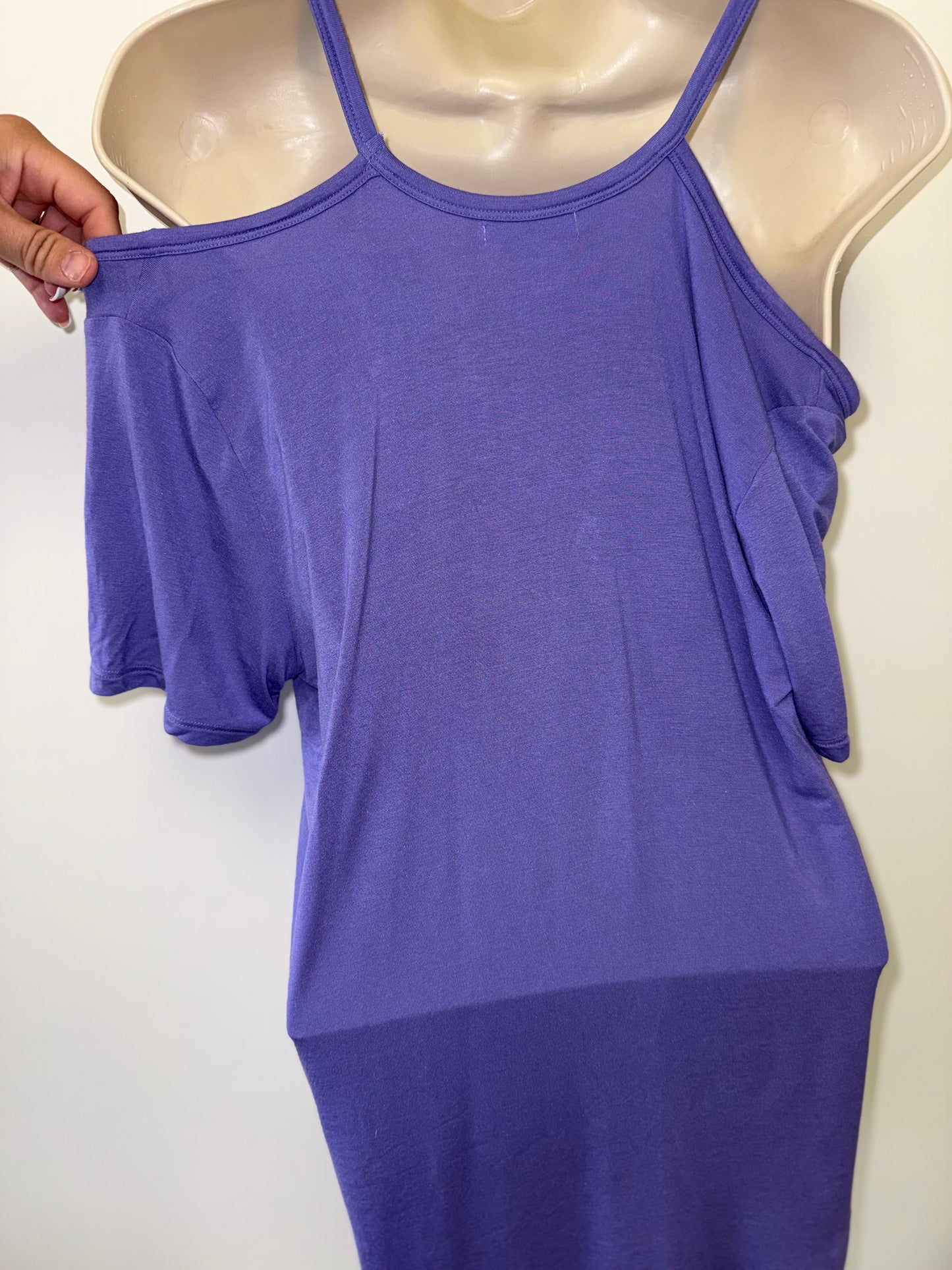 PINK Victoria's Secret (Small) Purple Super Soft Cold Shoulder Blouse