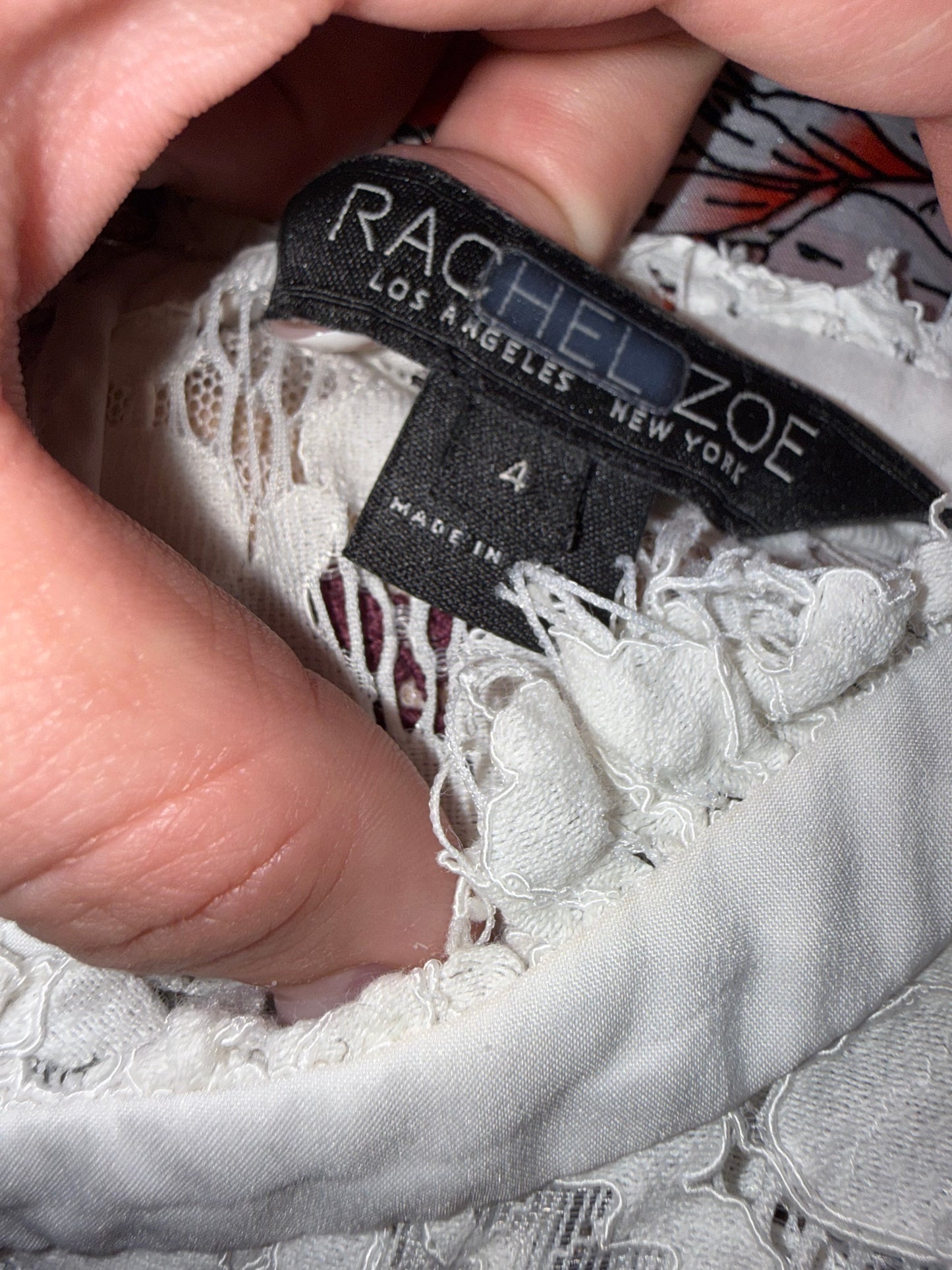 Rachel Zoe (4) White Lace Blouse