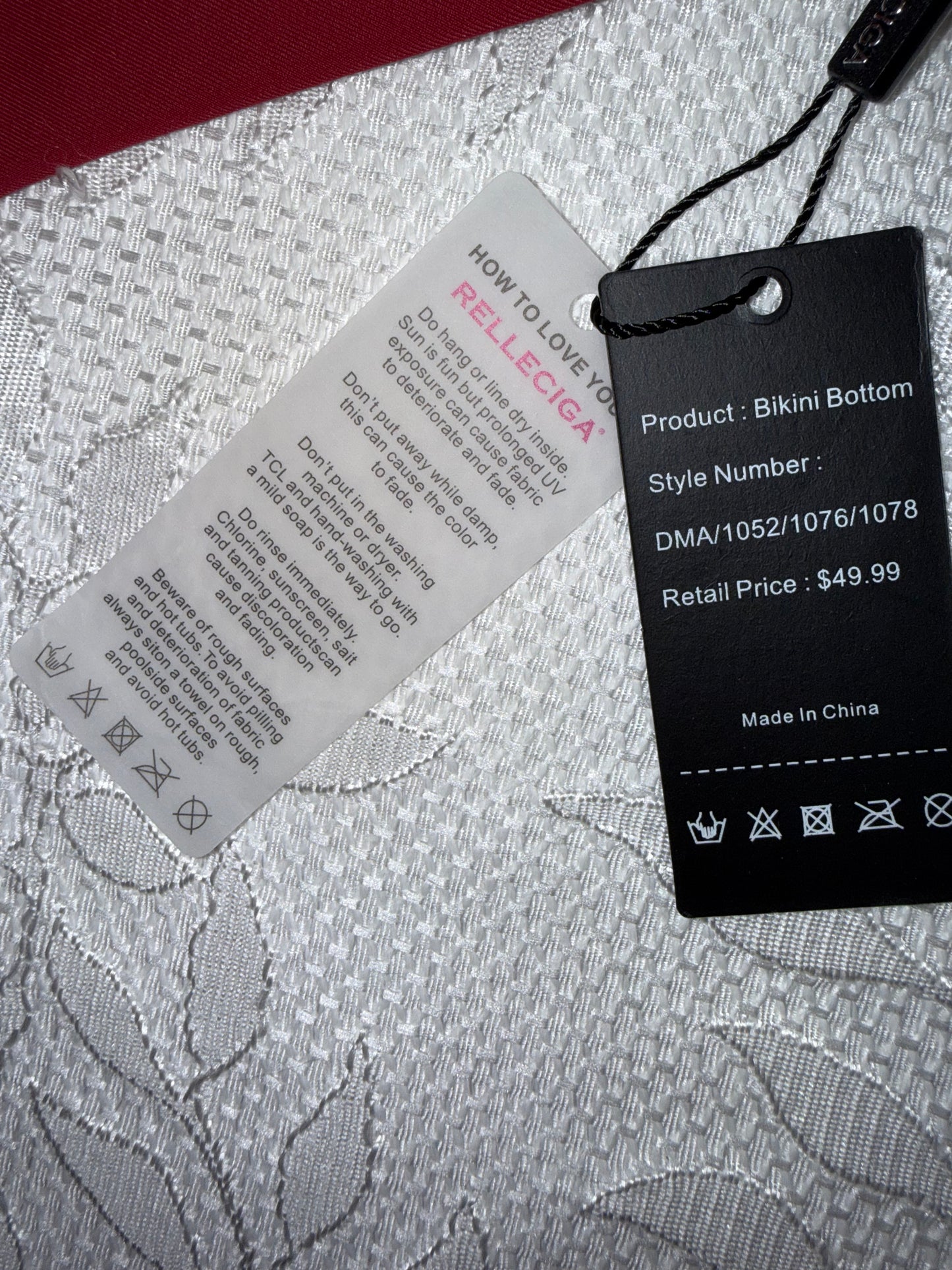 NWT Relleciga (Small) Brand New Maroon Bikini Swim Bottoms
